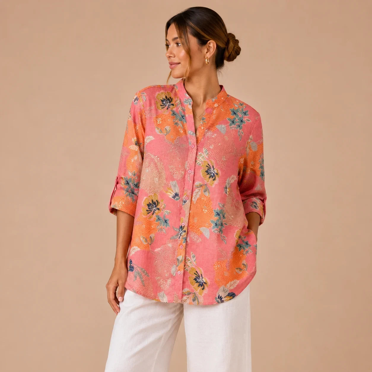 Blush Bloom Printed Casual Shirt