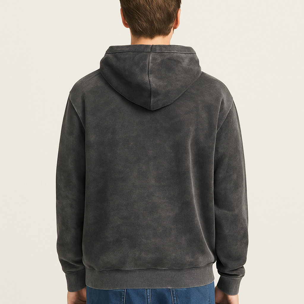 Acid wash grey unisex hoodies