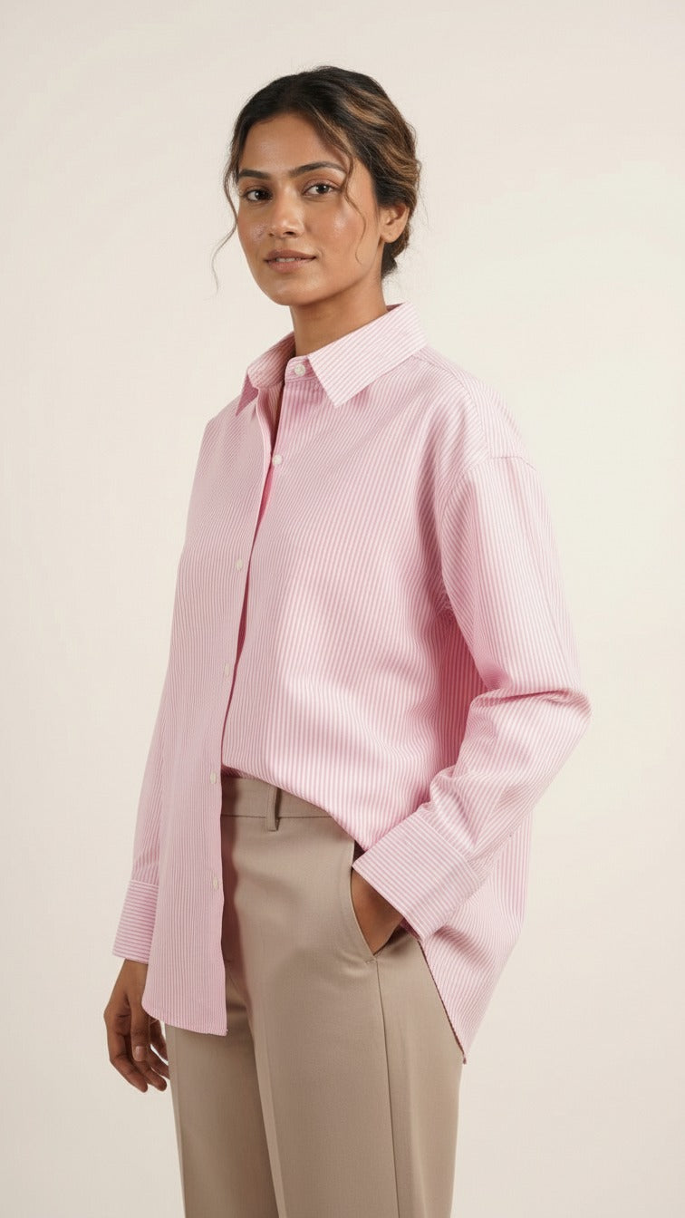 Blush Stripe Relaxed Shirt