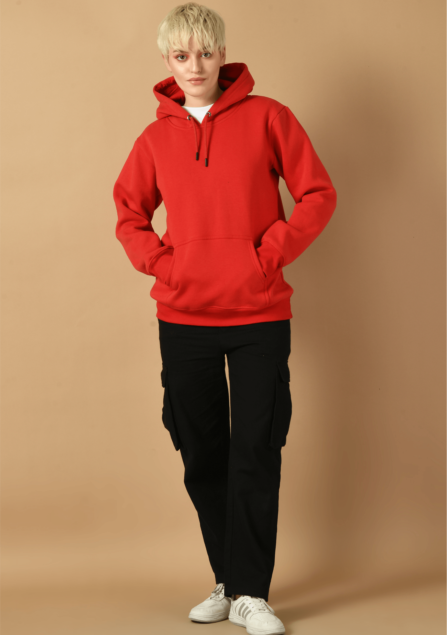 Black Rose Black Printed Red Hoodie By Offmint