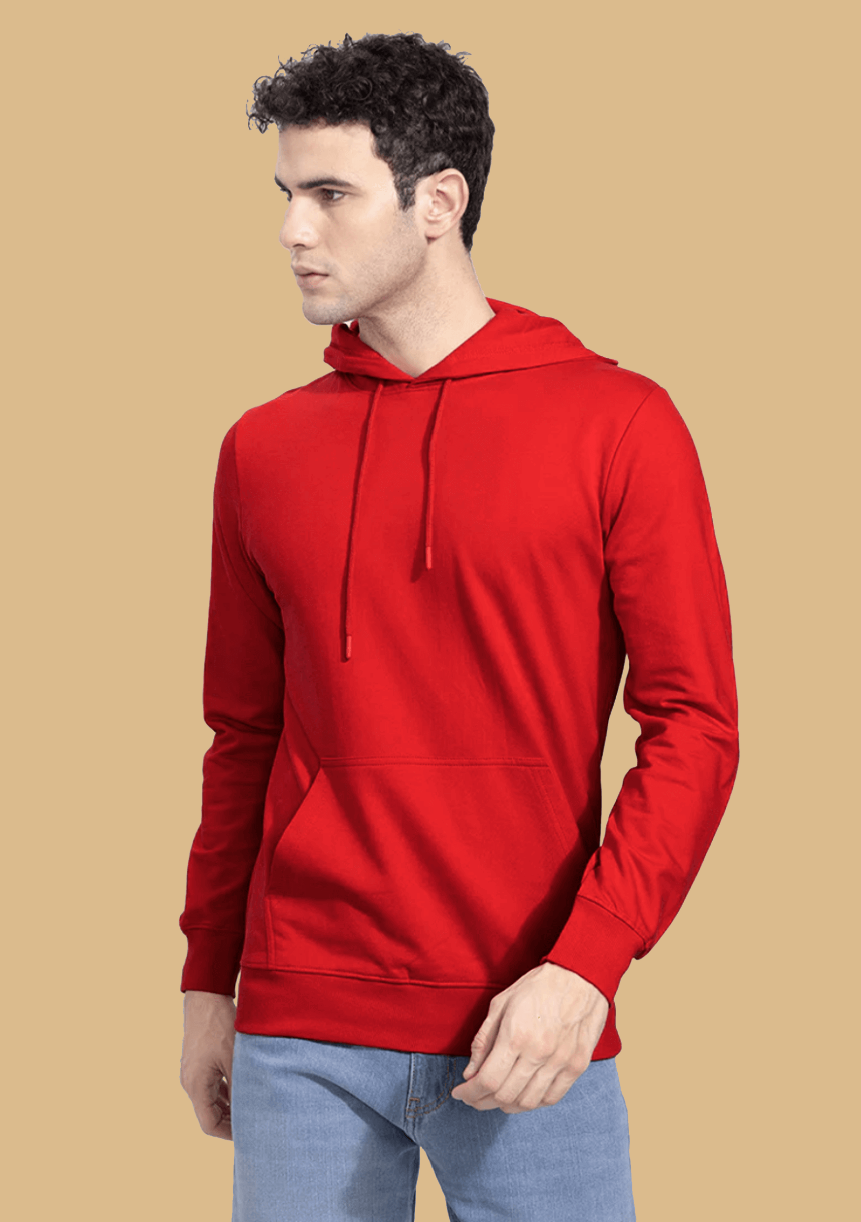 Youth Printed Red Hoodie By Offmint